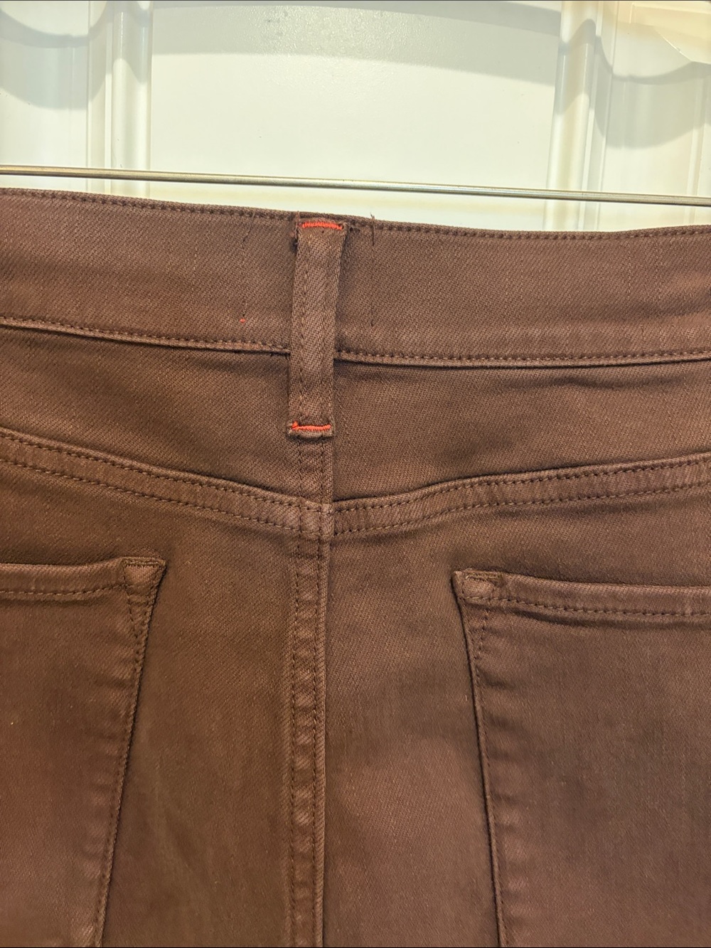Alice & Olivia High-Rise Wide Leg Jeans in Chocolate Brown 29 - Picture 11 of 13